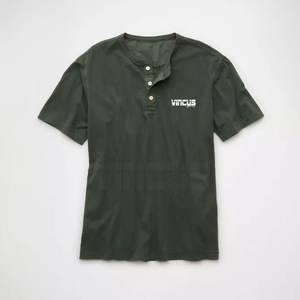 Camisetas Henley para Hombre, Duraderas, de Manga Corta, Ecológicas, de Secado Rápido, Transpirables, Ligeras y Cómodas, 100% Algodón - Product Image 1