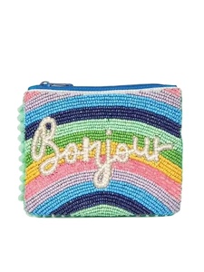 Porte-monnaie coloré en perles de rocaille avec motifs uniques pour femmes qui aiment les motifs ethniques artistiques - Product Image 5