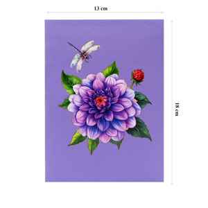 การ์ดอวยพรป๊อปอัพ 3 มิติ ลายดอกลาร์คสปอร์สีม่วง Viet-craft OT936 สินค้าขายดี สำหรับวันวาเลนไทน์ วันขอบคุณพระเจ้า ทำด้วยมือจากกระดาษแบบกำหนดเอง - Product Image 6