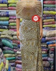 Tela Georgette Bordada a Mano de Calidad Genuina para Vestidos de Fiesta para Niñas, de Secado Rápido, 120 GSM, India - Product Image 3