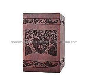 Urnas de cremación de madera de nuevo diseño para urnas de madera para adultos Urnas funerarias Tamaño personalizado Suministros funerarios - Product Image 4