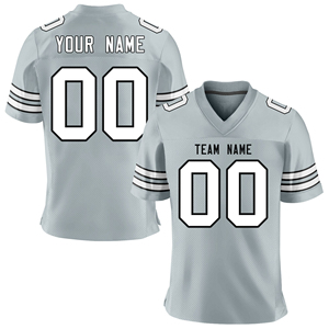Custom Dark Blue V-Neck Football Jersey Short Sleeve Sublimated Print Team <b>Name</b> Number Moisture Wicking Polyester Adult Men - Product Image 5