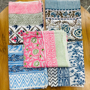 Solid Pattern Indian Block Print Cotton 72 inches <b>Sarong</b> Handcrafted Cotton <b>Wrap</b> Skirt, Ethical Cotton Scarf - Product Image 1