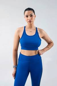 High <b>Support</b> Lightweight Seamless Solid Sports Bra with Removable Padding Quick Dry Workout <b>Crop</b> <b>Top</b> for Yoga Gym Fitness - Product Image 2