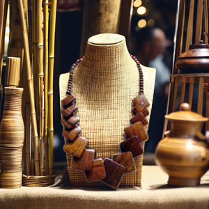 Collier en bois de qualité d'exportation à forte demande Bijoux de mode pour femmes et filles - Product Image 1