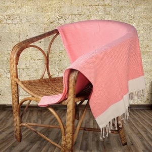Toalla de Playa Rectangular con Diseño a Cuadros, 100% Algodón Ecológico, Hipoalergénica, de Secado Rápido, con Flecos, Lavable a Máquina - Product Image 4