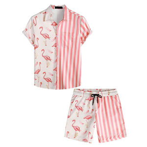 Ensemble de t-shirts et shorts d'été pour hommes, entièrement personnalisés, respirants, imprimés, en polyester/coton, pour le jogging, vente chaude - Product Image 1