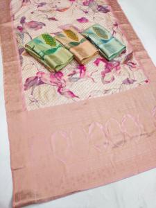 Sari Tradicional Indio de Seda Banarasi con Trabajo de Tejido Zari para Bodas y Eventos Festivos, Atuendo para Mujer - Product Image 6