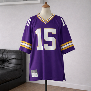 T-shirt de football américain de l'équipe de Minnesota, grande taille, respirant, 100 % polyester, imprimé par transfert thermique - Product Image 5