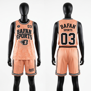 Premium 180 GSM breathable mesh basketball jersey and shorts <b>red</b> black gold sublimation custom logo set - Product Image 2