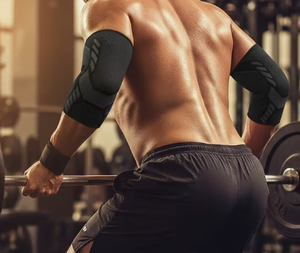 Manchon de compression réglable unisexe pour le coude, respirant, en Spandex et Polyester, pour la protection de base en football et la course à pied - Product Image 1