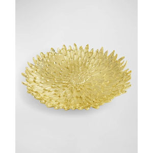 Bol de Servir Comida de Alta Calidad, Chapado en Oro, de Metal, con un Aspecto Atractivo, para Centro de Mesa - Product Image 1