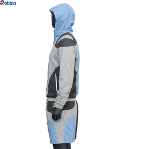 Conjunto de Chaqueta y Pantalones Cortos Deportivos para Hombre, Cómodo, Personalizado, de Poliéster y Nailon, con Diseño de Parches en Contraste de Color, Cortavientos - Product Image 1