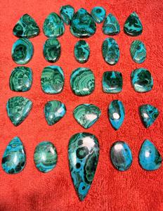 Lot en gros de cabochons de chrysocolle et malachite très demandés – Pierres précieuses en vrac de chrysocolle et malachite pour la lithothérapie - Product Image 3