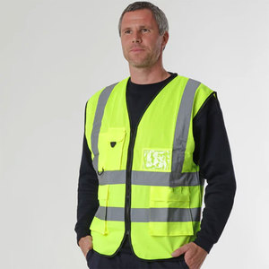 100% Polyester High Visibility Reflective Vest Jackets Workwear Safety Construction Customized Protective Security Vest - Product Image 3
