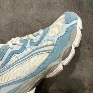 Chaussures de marche rétro en maille bleu clair à lacets, respirantes, avec semelle intermédiaire EVA absorbant les chocs et semelle extérieure en caoutchouc, pour toutes les saisons, décontractées - Product Image 4