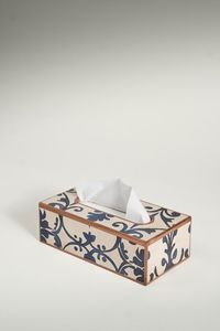 Boîte à mouchoirs en os incrusté, porte-mouchoirs décoratif fait main, élégant accessoire de salle de bain et de décoration intérieure - Product Image 5