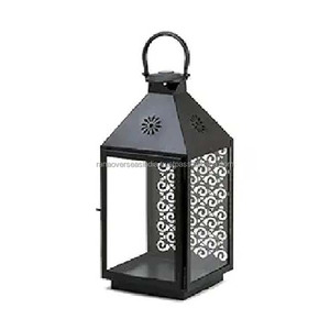 Lanterne décorative en métal avec panneaux de verre parfaite pour les mariages, la décoration festive et l'éclairage d'ambiance au prix de gros - Product Image 4