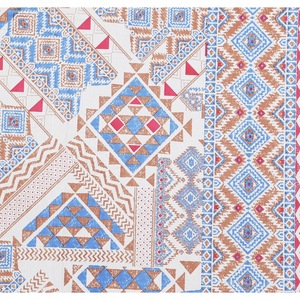 Floral Pattern 100% Cotton Pillowcase <b>Set</b> 7 PCS Modern Print Hotel & Home Decor Blue <b>Red</b> White Design - Product Image 3