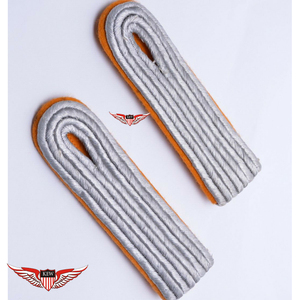 KEW High Quality Grey <b>Braided</b> Orange Fabric Shoulder Board Epaulettes Nylon Elegant Garment <b>Accessory</b> - Product Image 1