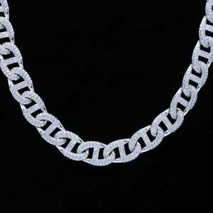 Collar de Cadena Cubana Miami Iced Out con Diamantes de Moissanita, Plata 925, Joyería Fina, Estilo Hip Hop, Moderno, para Fiesta de Raperos, para Hombres - Product Image 3