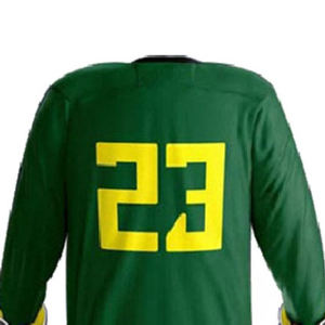 Camiseta de Hockey sobre Hielo Verde O Hockey, Manga Corta, Sublimada, Absorbente de Humedad, 100% Poliéster, Nombre del Equipo Personalizado, Ropa para Hombre Adulto - Product Image 4