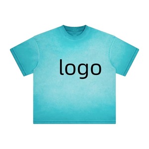 Camiseta Vintage con Lavado Ácido Enzimático, Camiseta con Logotipo Personalizado, Camiseta Extra Grande 100% Algodón para Hombre, Camiseta de Punto, Cómoda y Elegante - Product Image 1