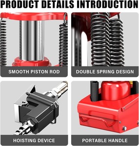 Gato neumático hidráulico de 22 toneladas y 3 posiciones para camiones, con bloques de altura de 1/2/4 pulgadas (225 mm a 435 mm), de alta resistencia y con aleación. - Product Image 5