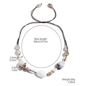 Collier de perles irrégulières en résine faites à la main, multicolores, bijoux de mode, artisanat moulé, pour femmes et filles - Meilleures ventes - Product Image 3