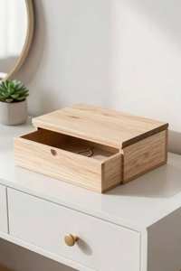 Caja de Madera de Pino para Regalos, Hecha a Mano, sin Acabado, para Manualidades, Estilo Clásico, Ecológica, Tamaño Personalizado - Product Image 3