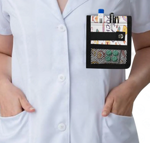 Organisateur de poche d'infirmière à la mode Al Mida avec fermeture à bouton porte-outil médical à motif personnalisé - Product Image 6