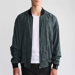 Custom Casual Reversible <b>Winter</b> Plus Size 100% Polyester Satin Bomber Jacket / Baseball Jacket Men's Jackets - Product Image 1