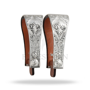 <b>ENGRAVED</b> WESTERN STIRRUPS 3 INCH WESTERN RIDING STIRRUP FOR HORSE RIDING - Product Image 4