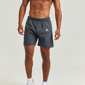 Pantalones Cortos Deportivos Casuales para Hombre, Color Verde Sólido, Cintura Media Elástica, Resistentes al Agua, con Bolsillos, Tela No Tejida - Product Image 1