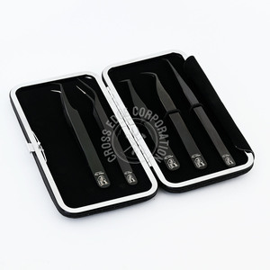 Stainless Steel Lash Tweezers for Eyelash Extensions Volume Tip Isolation No-Slip Grip Classic Lashes Customizable Private Label - Product Image 5