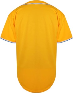 Camiseta de Béisbol Amarilla Unisex de Manga Corta con Botones al Frente, Absorbente de Humedad, de Poliéster, Talla L para Adultos, para Béisbol y Sóftbol - Product Image 2