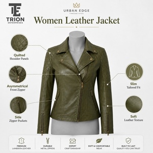 Veste en cuir élégante pour femme, conçue avec des matériaux de qualité supérieure pour un confort, une durabilité et un look confiant et tendance. - Product Image 6