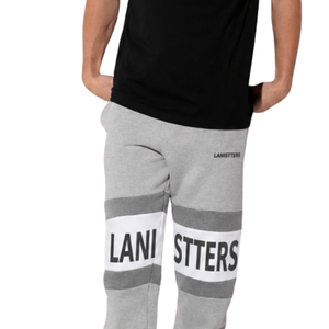 Customized Mens Printed Panel <b>Trousers</b> Relaxed Fit Elastic Waist <b>Cuffed</b> Street Fashion 100% Cotton Heavyweight Fleece Casual OEM - Product Image 3