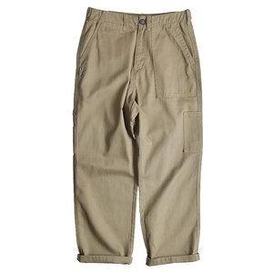 Custom Logo Men Casual Loose Straight Canvas Cargo Pants Oversized Streetwear Multi Pocket Utility Fashion - Product Image 5