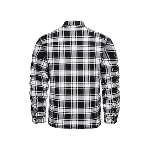 Chemise-veste en flanelle pour homme, chaude pour l'hiver, à manches longues, doublée matelassée, à carreaux, douce, boutonnée, épaisse - Product Image 4