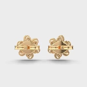 Luxury Manufactured Moissanite Diamond <b>Earrings</b> for Women Certified Brilliant Flower Shape Sustainable Fine Available For Sale - Product Image 4
