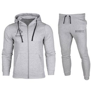 Autumns ชุดวอร์มมีฮู้ด2ชิ้นของผู้ชาย,เสื้อมีซิปลำลองสำหรับฤดูหนาว - Product Image 5