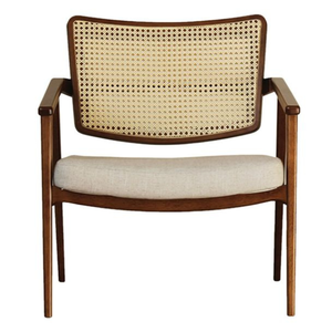 Vente en gros de chaises de jardin à accoudoirs en bois massif rotin de qualité supérieure en osier avec dossier et siège durables pour l'extérieur - Product Image 4