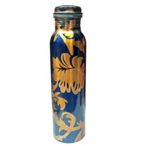 Stylish New 1L Copper Water <b>Bottle</b> Unique Design Home Decorative Item High Quality Indian Handicraft Durable Cap Parties 5L - Product Image 2