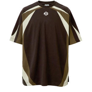 Maillot de football américain pour homme en coton 260 GSM, coupe oversize, style streetwear color block, design de panneaux personnalisé, marque privée, OEM, vente en gros, USA - Product Image 4