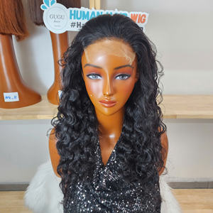 Perruque Cheveux Humains Vietnamiens Vierge Naturels Ondulés Profonds 20 Pouces Couleur Naturelle Grade 12A 15A Sans Colle Dentelle HD Frontale Haute Qualité - Product Image 1