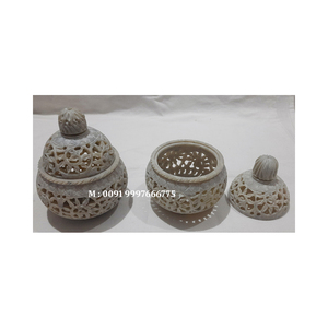 สินค้าทำมือใหม่ แกะสลักจากหินสบู่ธรรมชาติ ลายดอกไม้แฮนดิ คุณภาพดี สำหรับตกแต่งและขายต่อเพื่อเป็นของขวัญ - Product Image 2