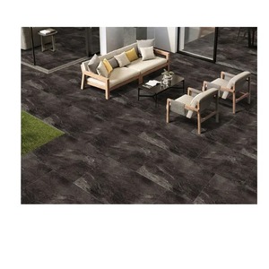 กระเบื้องลายหินธรรมชาติสีดำ Stonework Earthcore ขนาด 600x600 มม. สำหรับใช้ภายนอกอาคาร เหมาะสำหรับห้องครัว วิลล่า ห้างสรรพสินค้า และสวน - Product Image 1