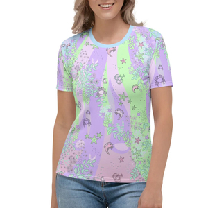 Nouvelle Arrivée T-shirt Femme Personnalisé Haute Qualité Anti-boulochage Séchage Rapide Impression Intégrale Sublimation Style Décontracté Été 100% Coton - Product Image 1