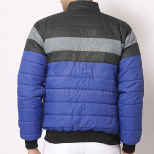 Chaquetas acolchadas minimalistas para hombre con patrón sólido, venta al por mayor, logotipo personalizado, chaquetas de poliéster para hombre para venta en línea - Product Image 3